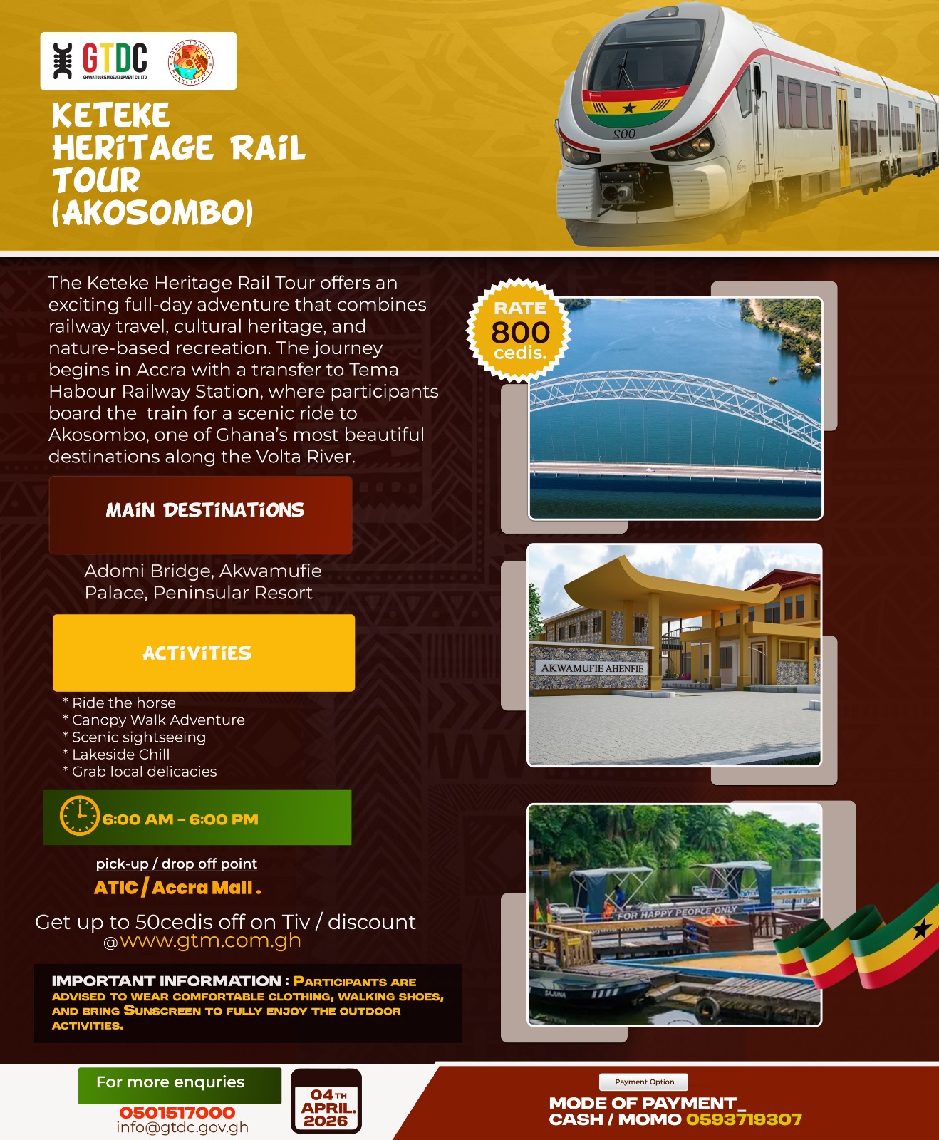 KETEKE HERITAGE RAIL TOUR (AKOSOMBO)