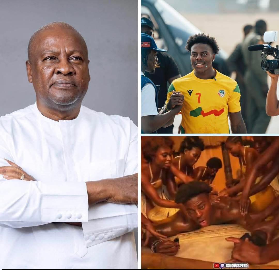 President John Mahama Laughs Over IShowSpeed’s Shea Butter Massage, Predicts His Return to Ghana