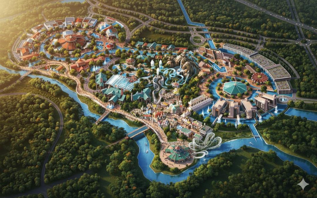  A pictorial view of the intended amusement park 